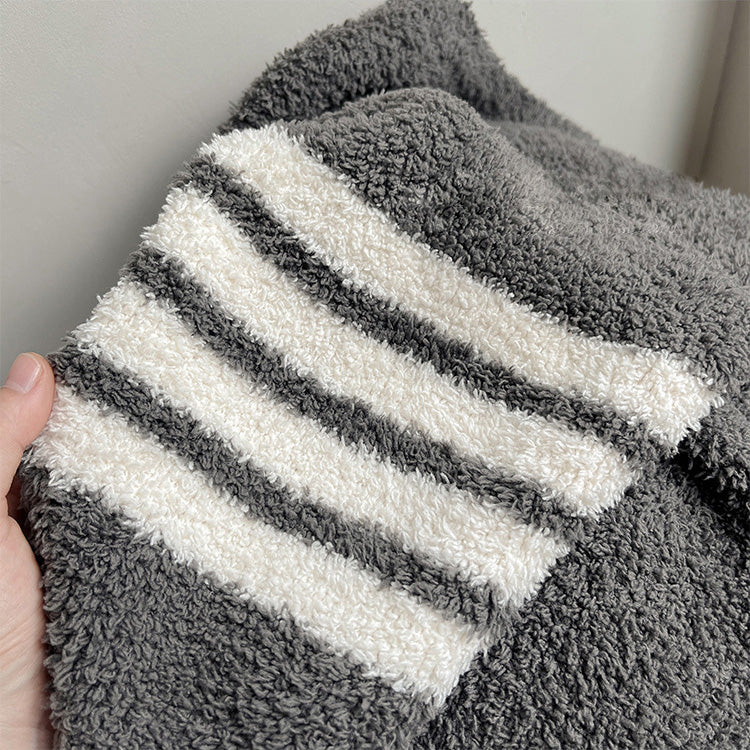 Sewa 軟暖絨成套條紋家居服【2色】