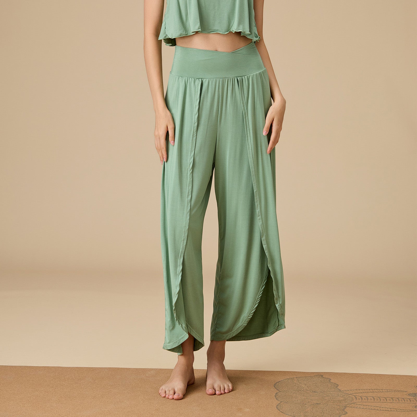 Jito 瑜伽寬管九分褲【綠色】5色