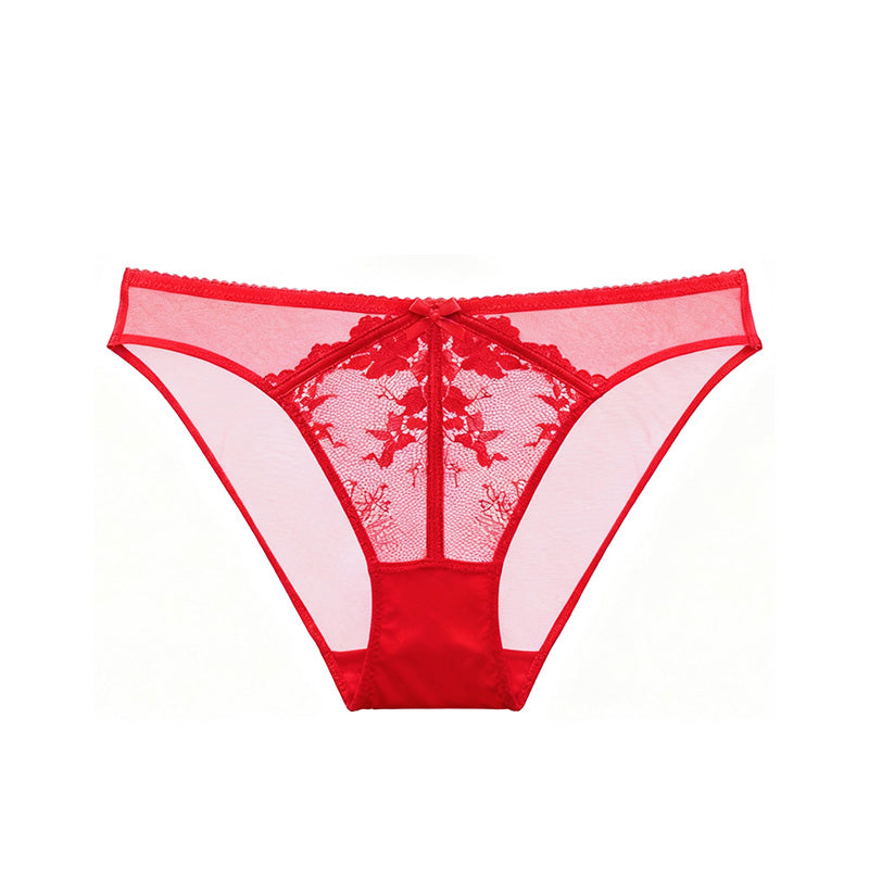 Eoni 蕾絲三角褲【紅色】