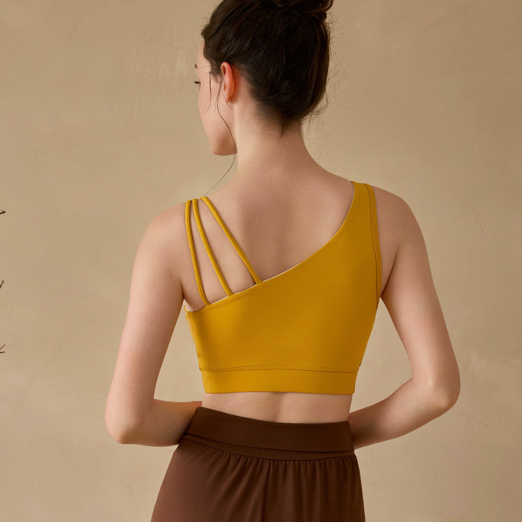 Suka 斜肩運動內衣【薑黃色】4色