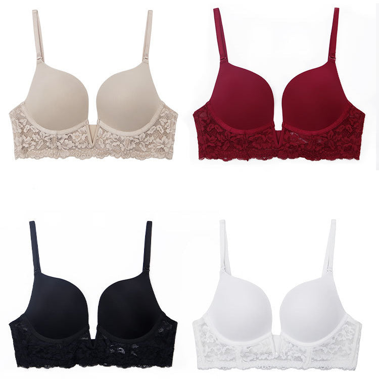 Vemi Bra 深V蕾絲成套內衣【膚色】4色