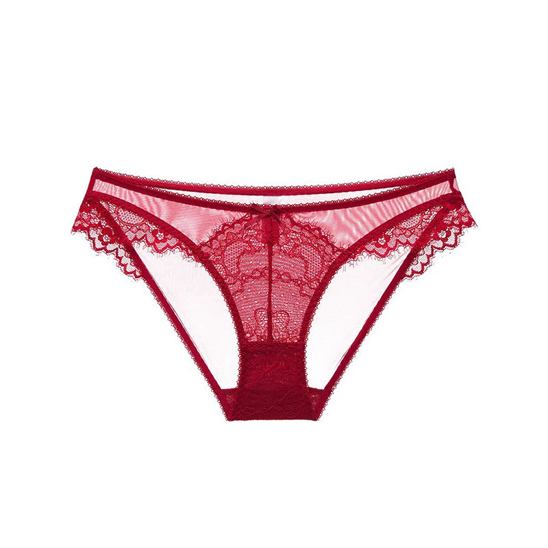 Zeya 蕾絲三角褲【紅色】