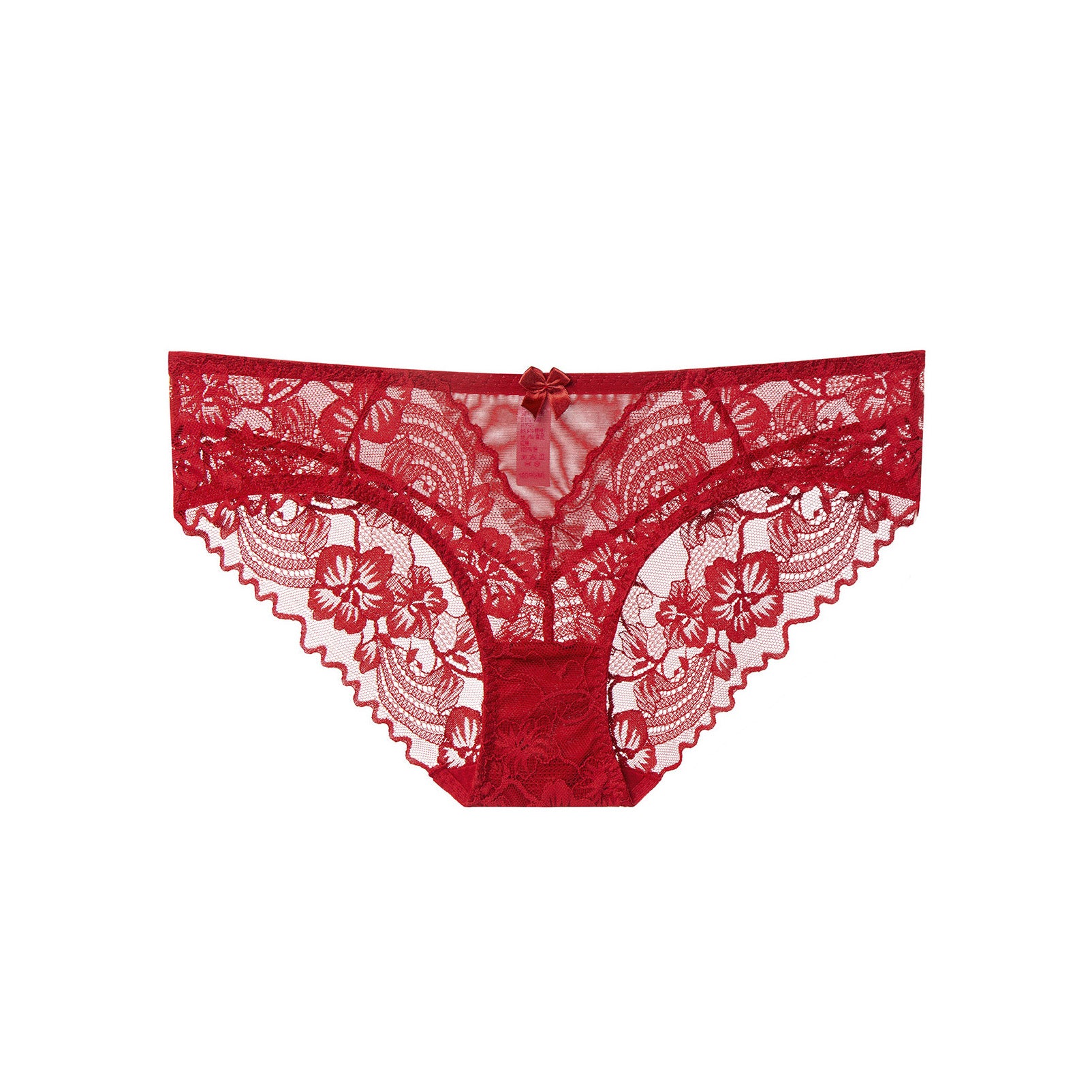 Kebi 蕾絲三角褲【紅色】