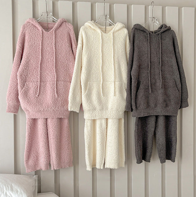 Beka 軟暖絨成套連帽家居服【4色】