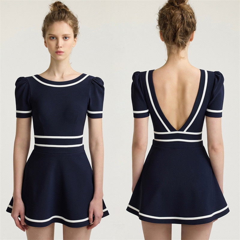 Fima 連身式泳裝+短裙【黑】