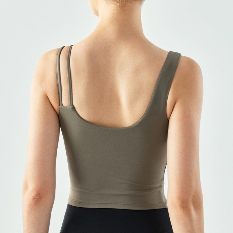 Eve Sport Bra 不對稱運動背心【軍綠】4色