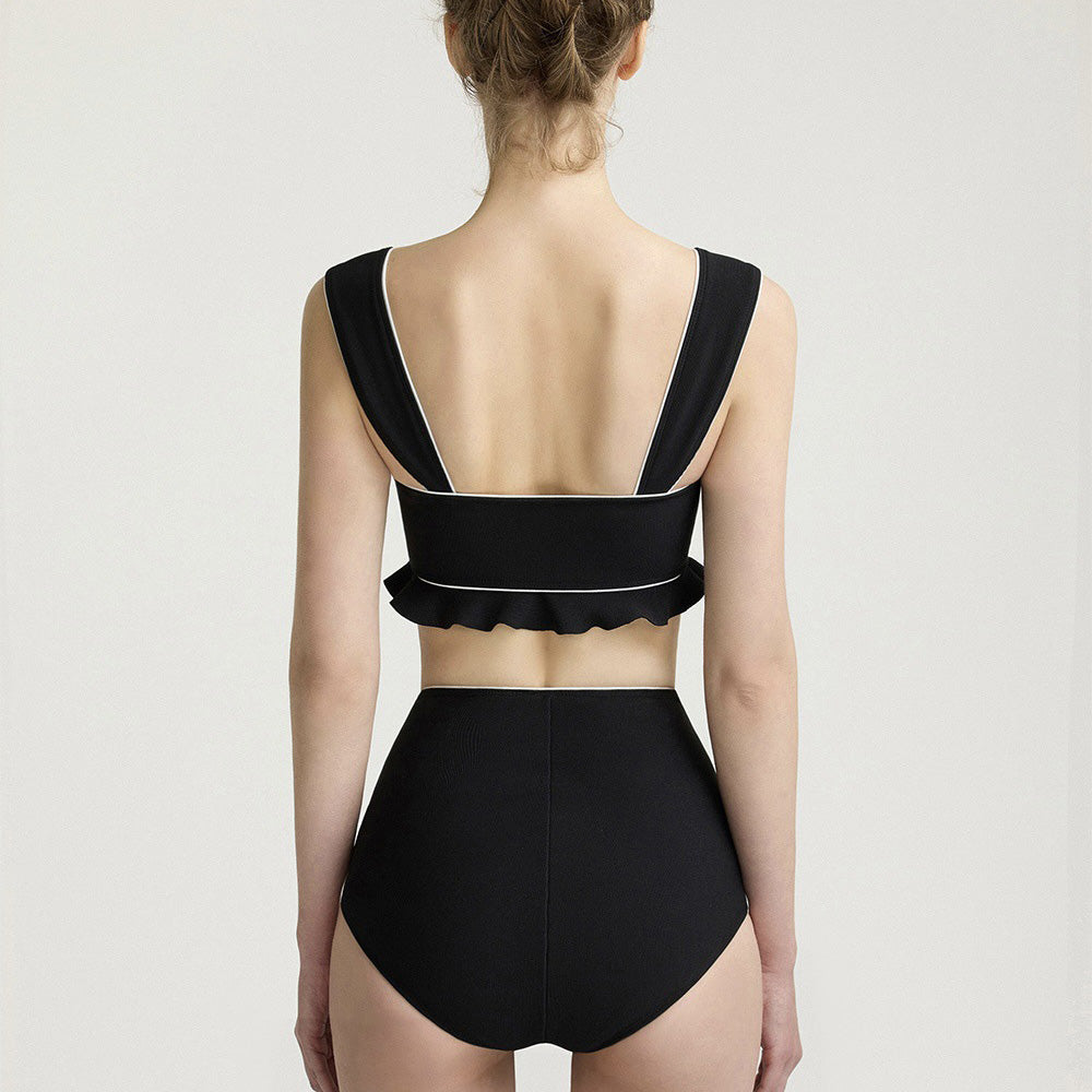 Pava 兩截式泳裝+外套【黑】