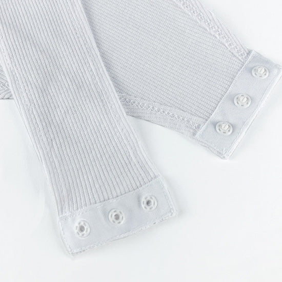 Liwi 棉質螺紋深V開扣連體衣【3色】