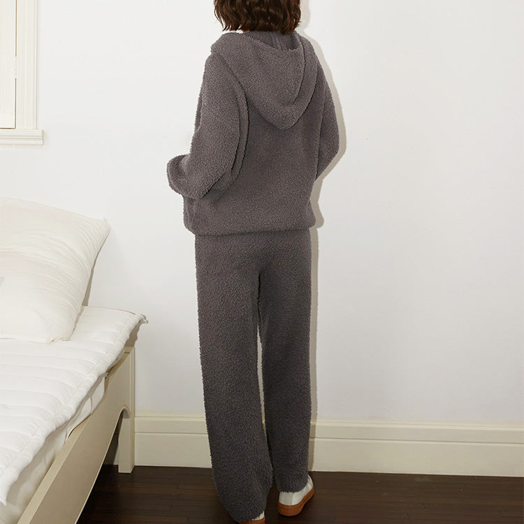 Beka 軟暖絨成套連帽家居服【4色】