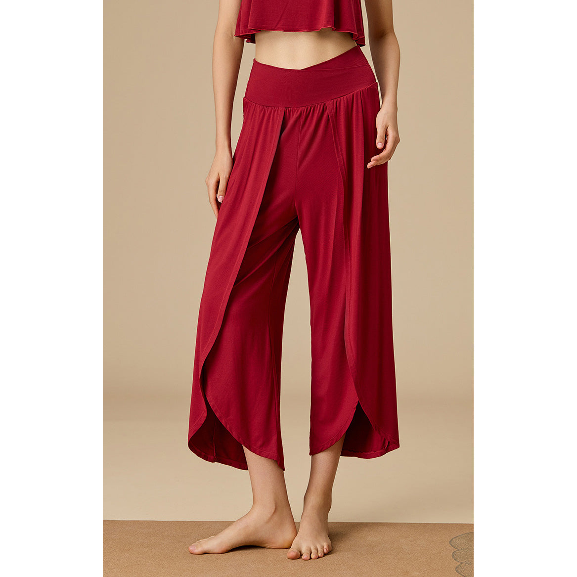 Jito 瑜伽寬管九分褲【紅色】5色