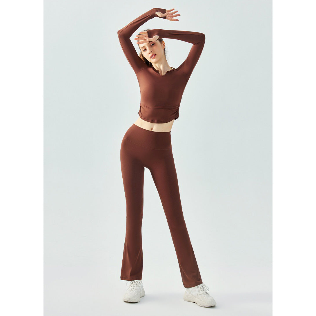 Hima Sport Pants 喇叭運動九分褲【巧克力色】4色