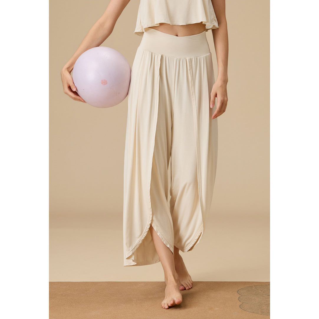 Jito 瑜伽寬管九分褲【杏色】5色