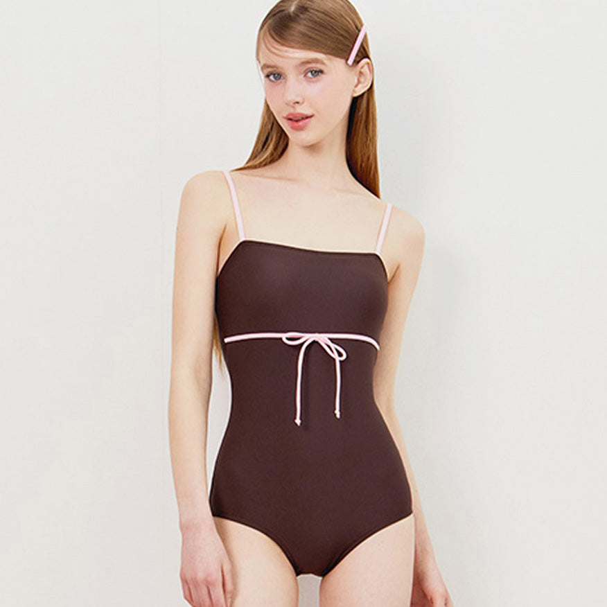 Nimia 連身式泳裝【可可色】