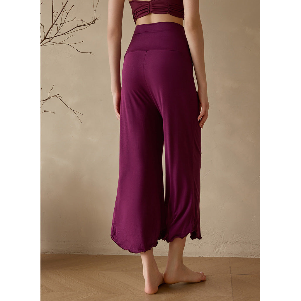 Sevi 瑜伽寬管八分褲【紫色】4色