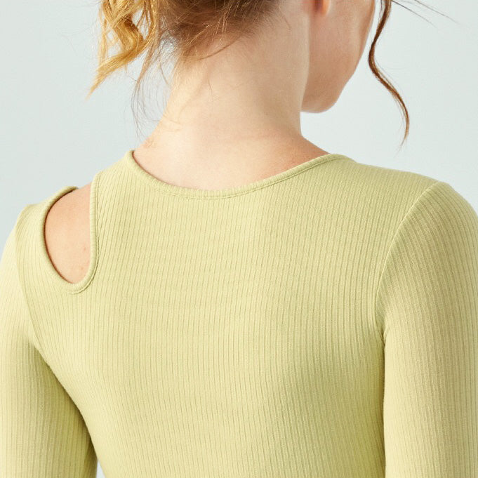 Buri Sport Top 鏤空肩運動長袖【蘋果綠】5色