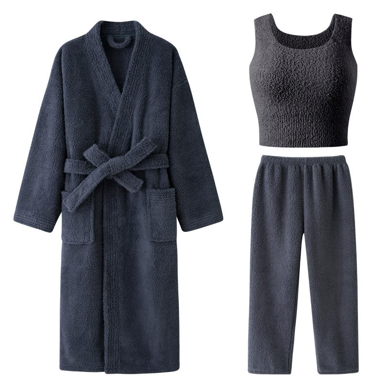 Puva 軟暖絨三件套家居服【7色】