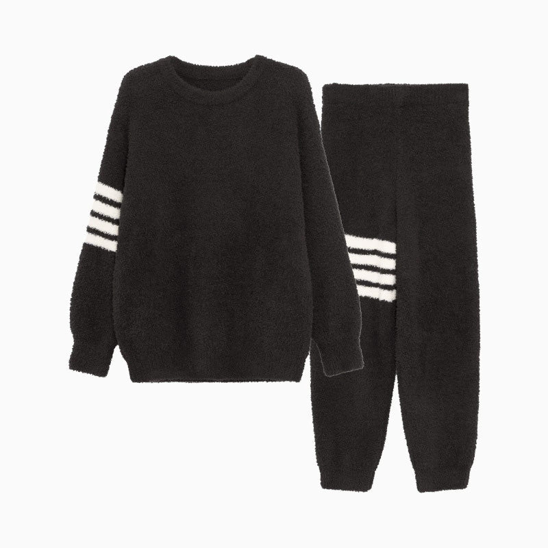 Sewa 軟暖絨成套條紋家居服【2色】