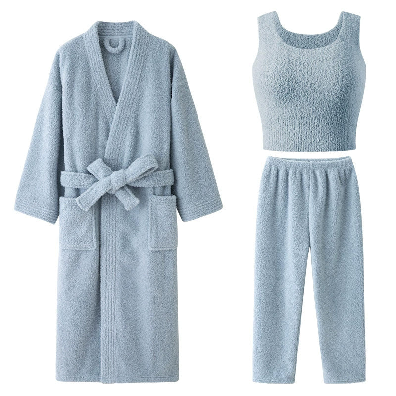 Puva 軟暖絨三件套家居服【7色】