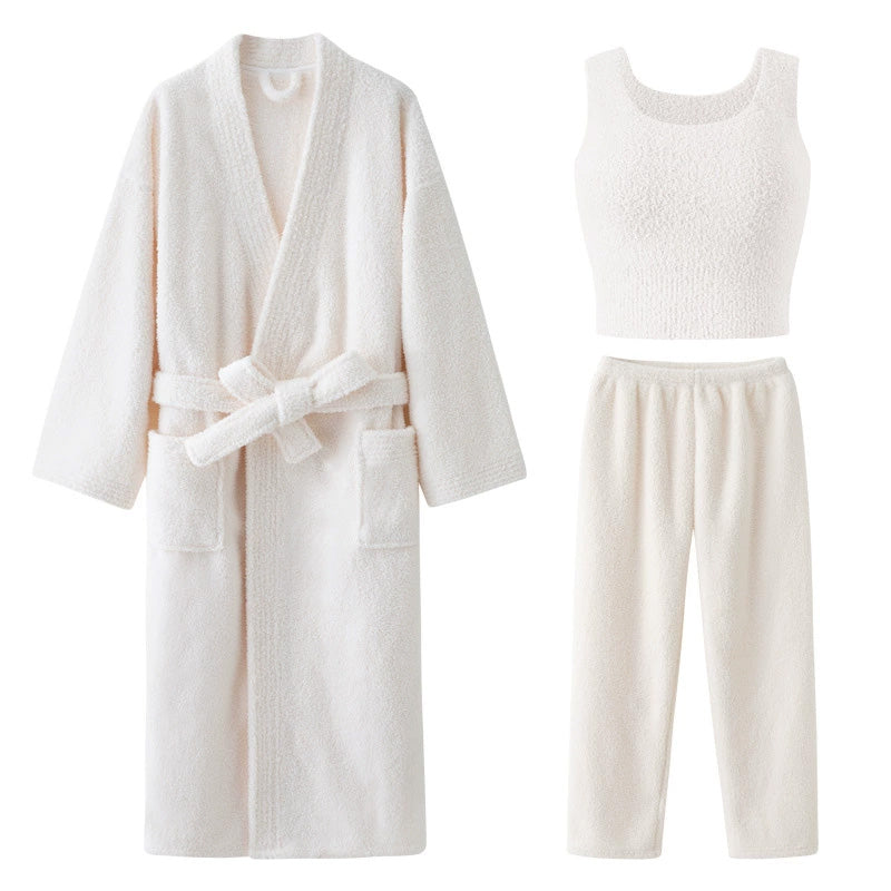 Puva 軟暖絨三件套家居服【7色】