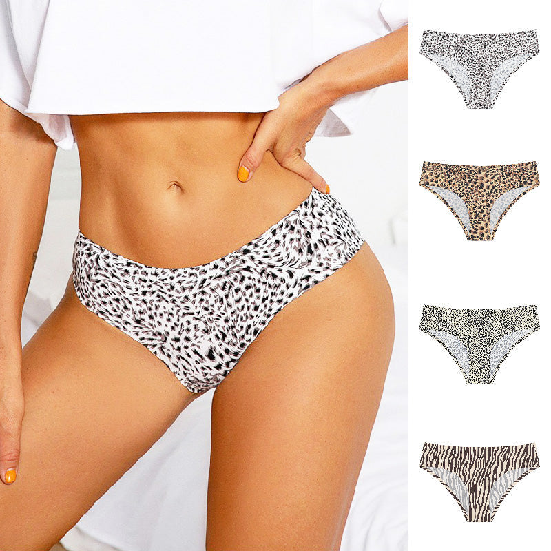 Iri 無痕低腰豹紋三角褲【4色】