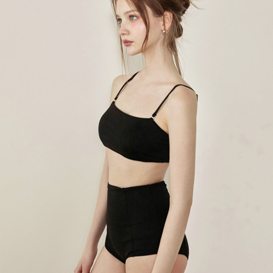 Fiva 兩件式泳裝+短裙+外套【黑】