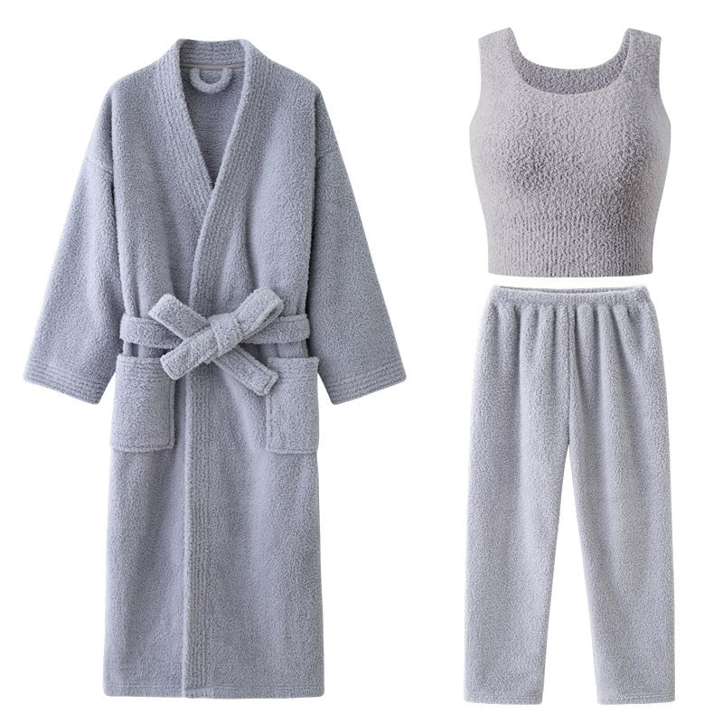 Puva 軟暖絨三件套家居服【7色】