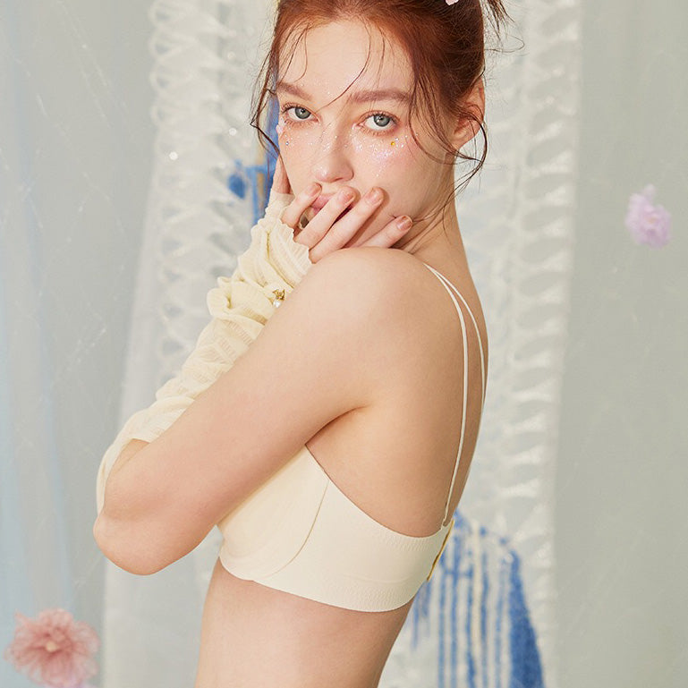 Bori Bra 無痕無鋼圈成套內衣【鵝黃】4色