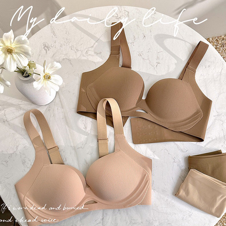 Pei Bra 無鋼圈蕾絲成套內衣【黑色】4色