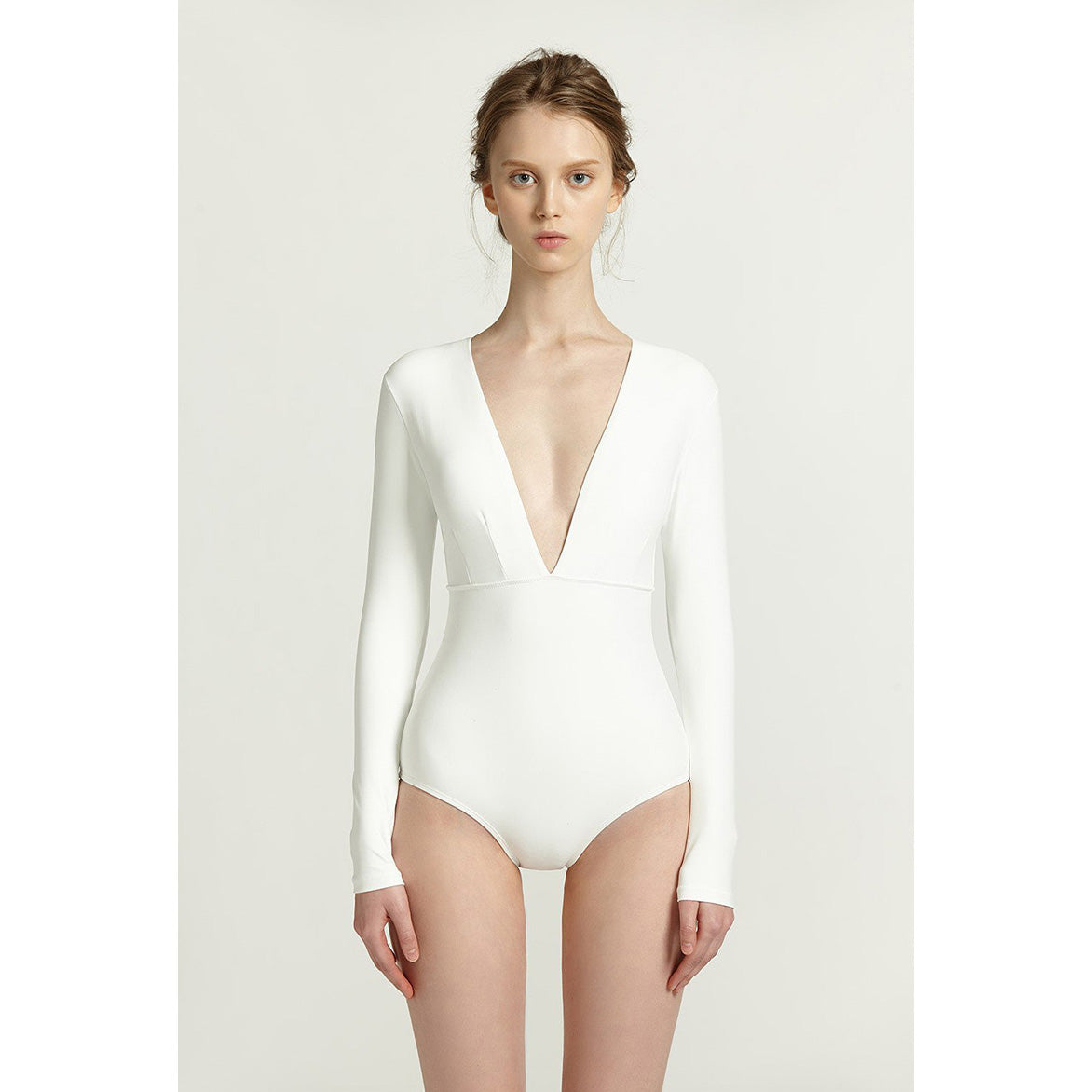 Zuma 連身式長袖泳裝【白色】