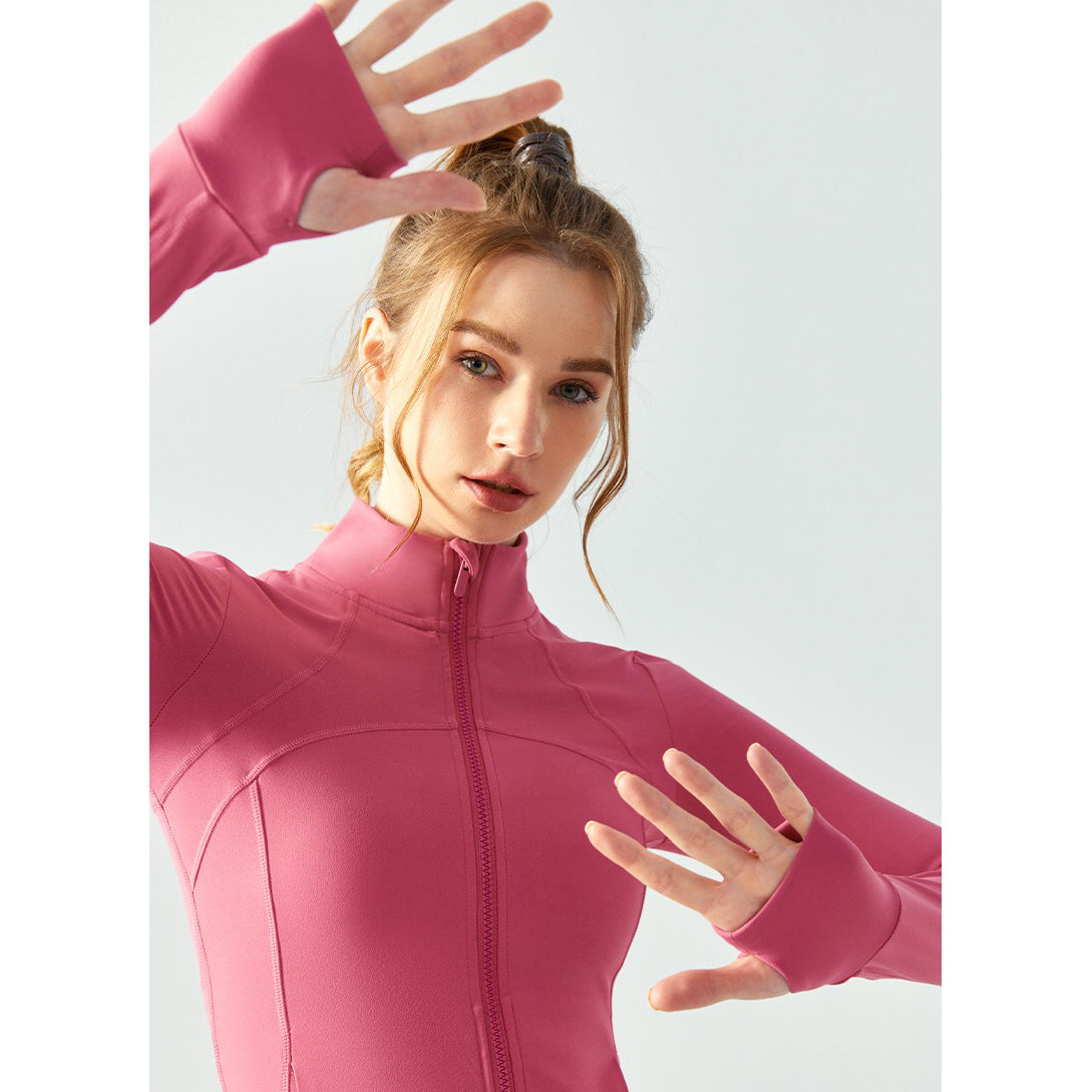 Mowa Sport Coat 收腰立領運動外套【桃粉色】4色