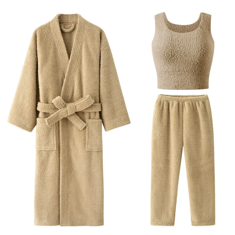 Puva 軟暖絨三件套家居服【7色】