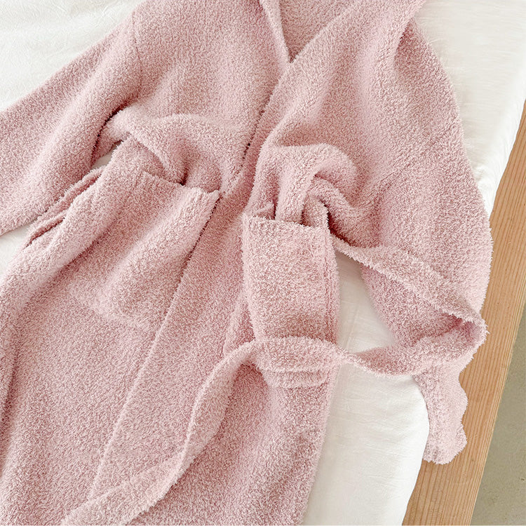 Lori 軟暖絨兔耳連帽睡袍【4色】