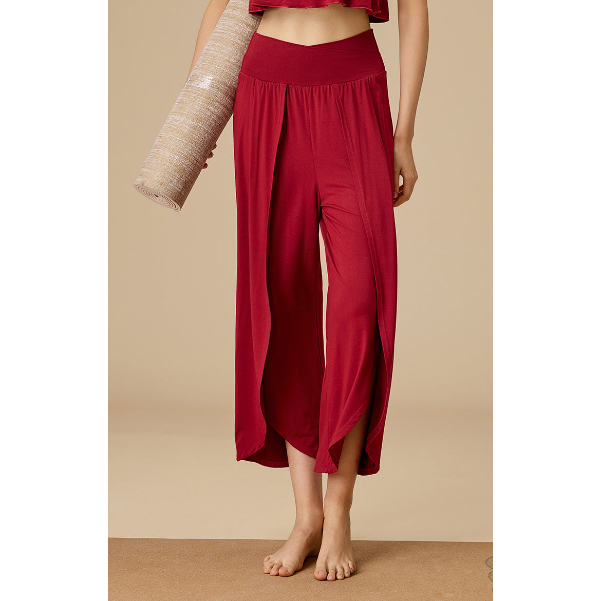 Jito 瑜伽寬管九分褲【紅色】5色