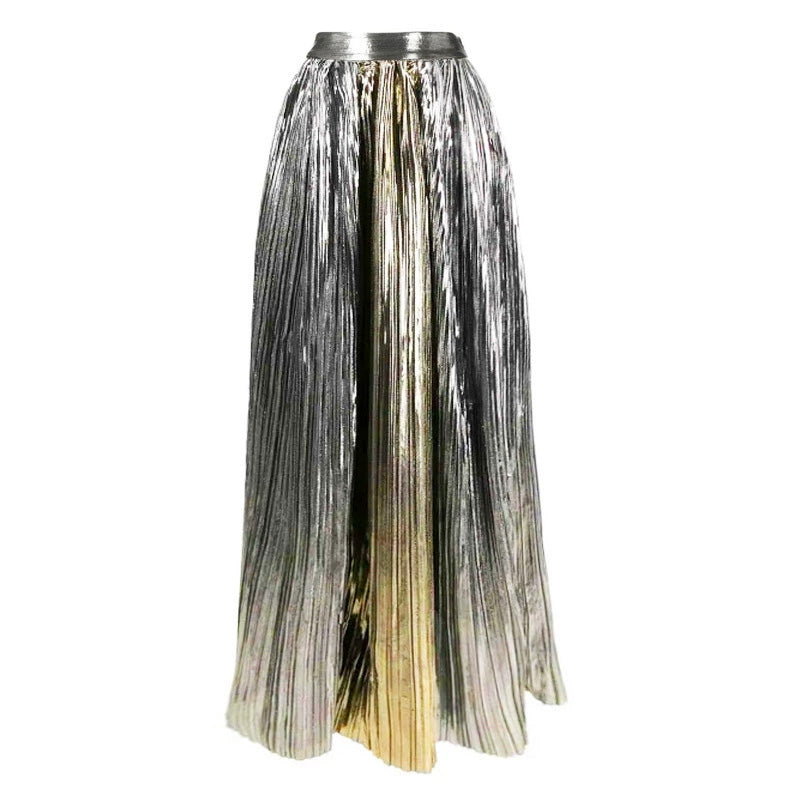 百折沙灘裙【閃銀】