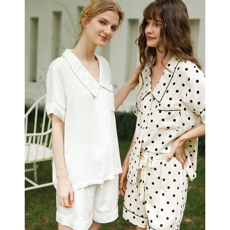 Punto 家居成套睡衣【短袖短褲大尖領款】