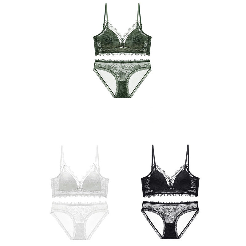 Vuna Bra 無鋼圈大露背成套內衣 【森林綠】3色