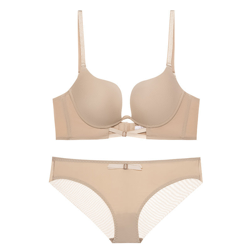 Beva Bra 前深U+大U露背無痕內衣【膚色】