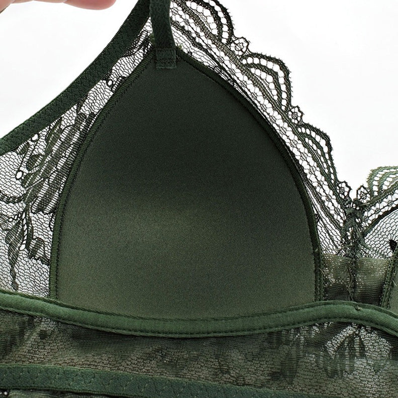 Vuna Bra 無鋼圈大露背成套內衣 【森林綠】3色