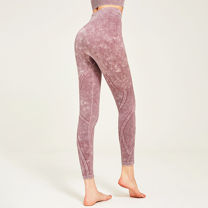 Wobo Sport Pants 無縫印花運動九分褲【粉色】M