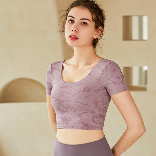 Sina Sport Top 短袖運動上衣【粉紫】