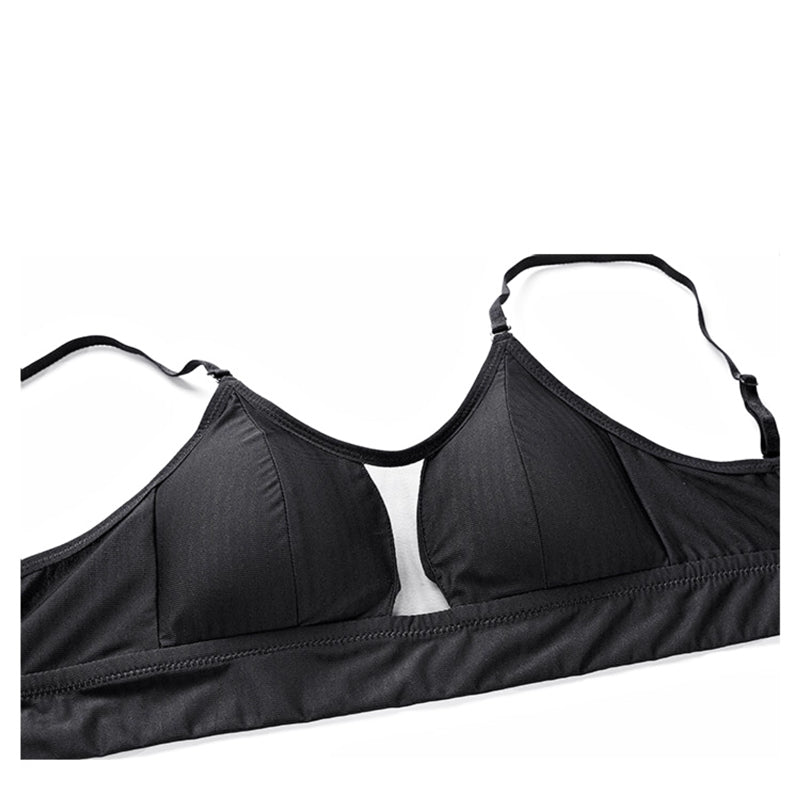 Eina Bra 無鋼圈大U露背蕾絲內衣【深邃黑】