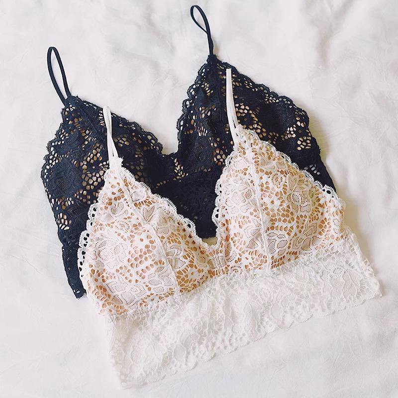 Kila 無鋼圈蕾絲Bra Top【優雅白】