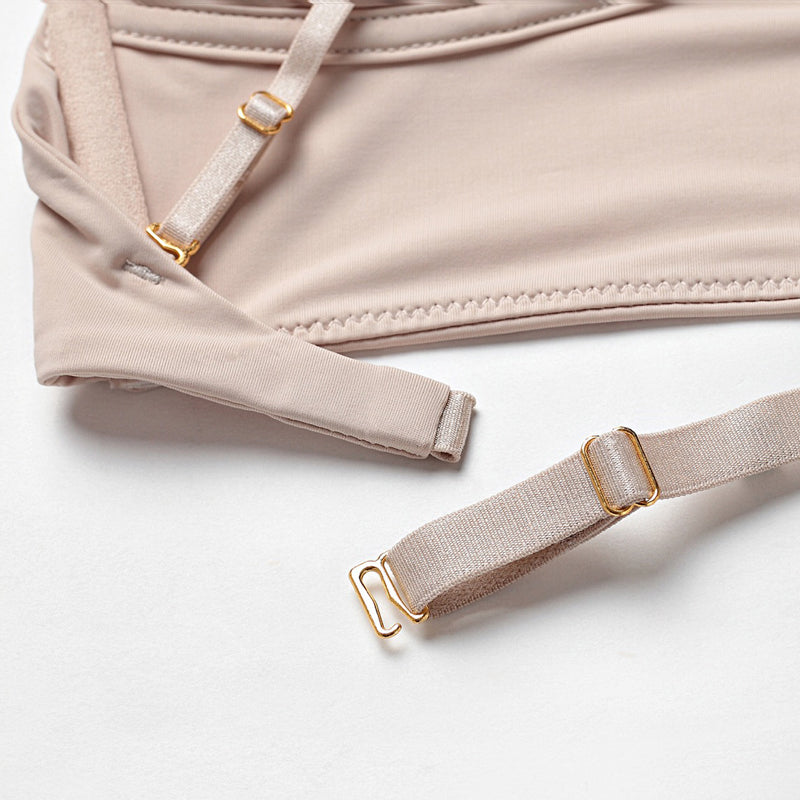 Cina Bralette 無鋼圈大U露背冰絲內衣【淺膚】