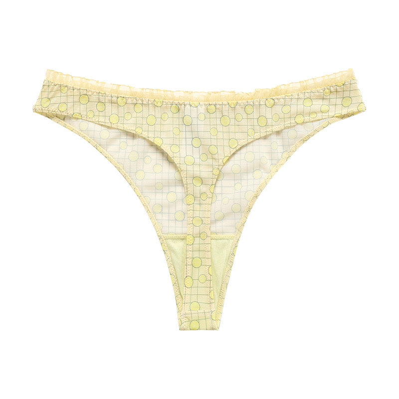 Qiqi 水果薄紗丁字褲【3色】