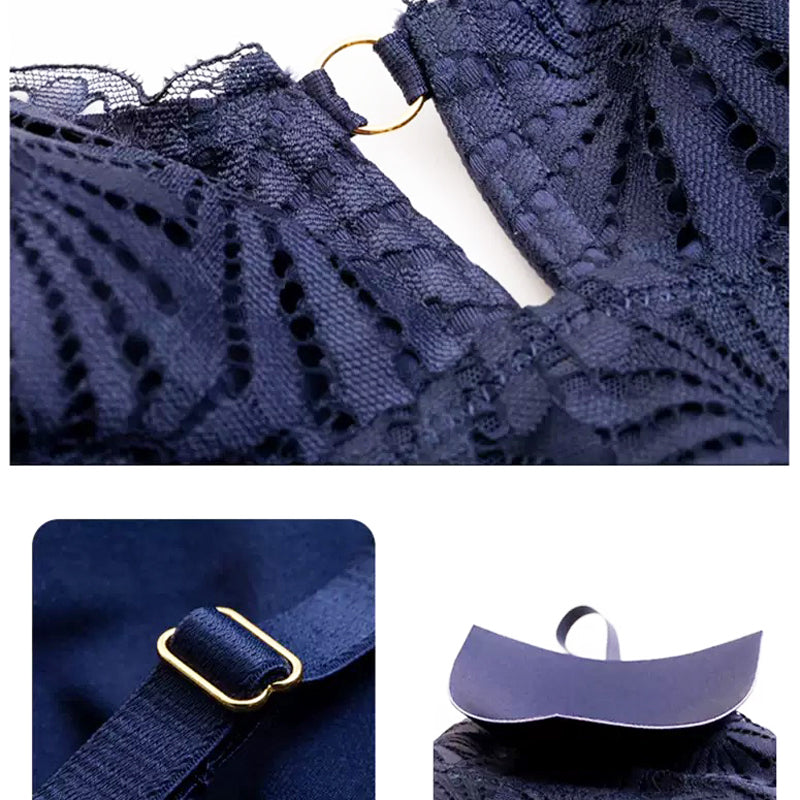 Divana 無鋼圈蕾絲BraTop【海軍藍】