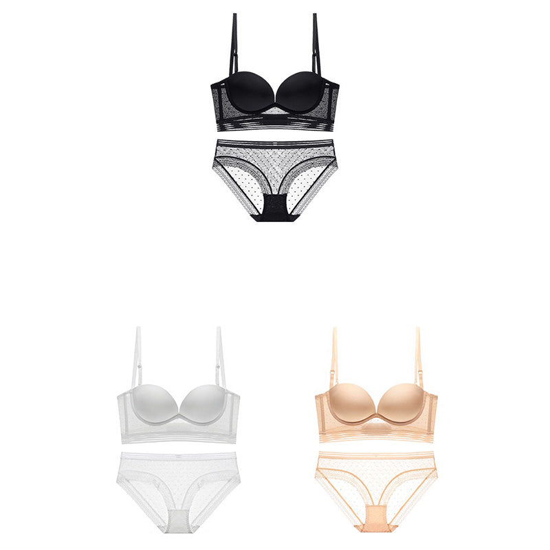 Tivi Bra 無鋼圈大U露背蕾絲內衣【清新白】