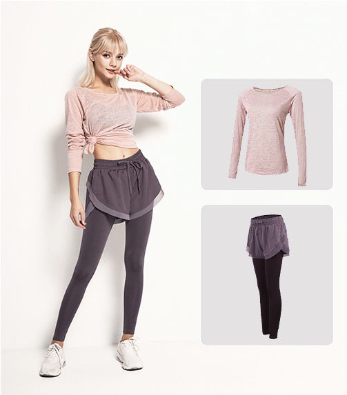 Zini Sport Pants 運動假兩件式短褲【紫色】3色