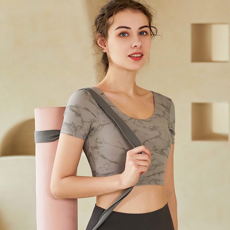 Sina Sport Top 短袖運動上衣【灰綠】