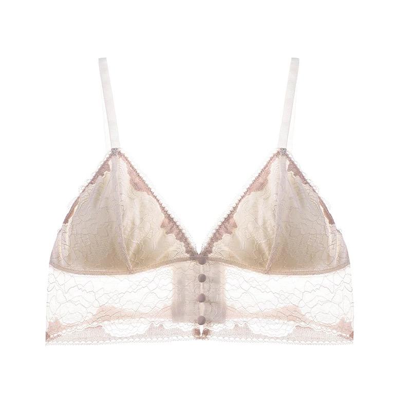 Emola Bralette 無鋼圈蕾絲內衣【米白】
