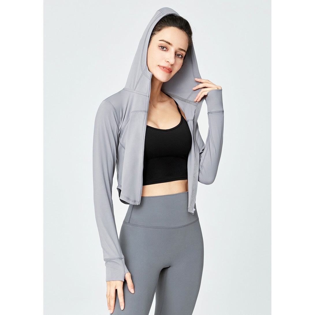 Quna 運動連帽外套【灰色】5色